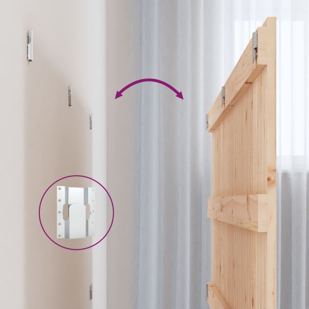 Wand-Kopfteil 140x3x60 cm Massivholz Kiefer