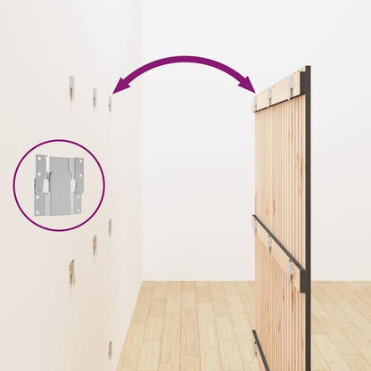 Wand-Kopfteil Grau 146,5x3x110 cm Massivholz Kiefer