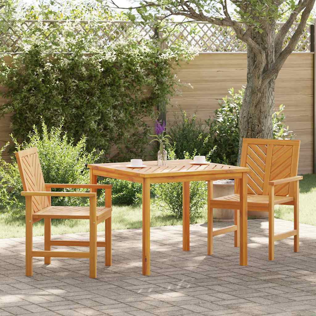 Garten Essgruppe 3 pcs Braun Massivholz Akazie