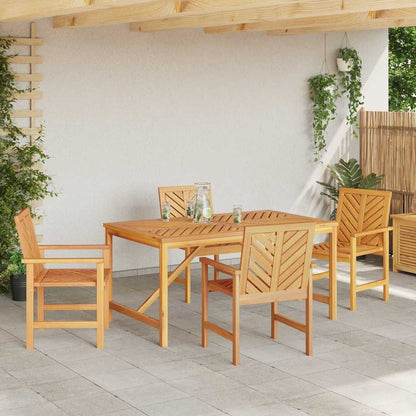 Garten Essgruppe 5 pcs Braun Massivholz Akazie