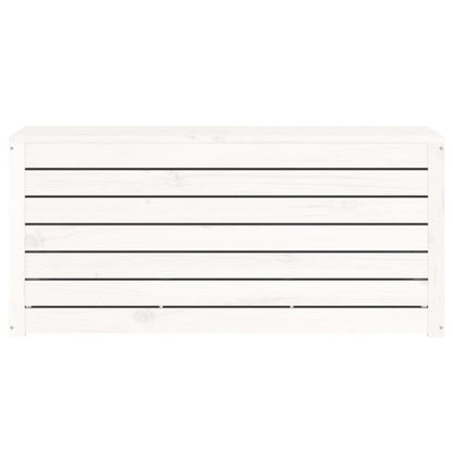 Gartenbox Weiß 101x50,5x46,5 cm Massivholz Kiefer