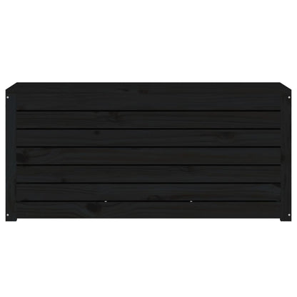 Gartenbox Schwarz 101x50,5x46,5 cm Massivholz Kiefer