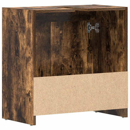 Badschrank Räuchereiche 60x33x61 cm Holzwerkstoff