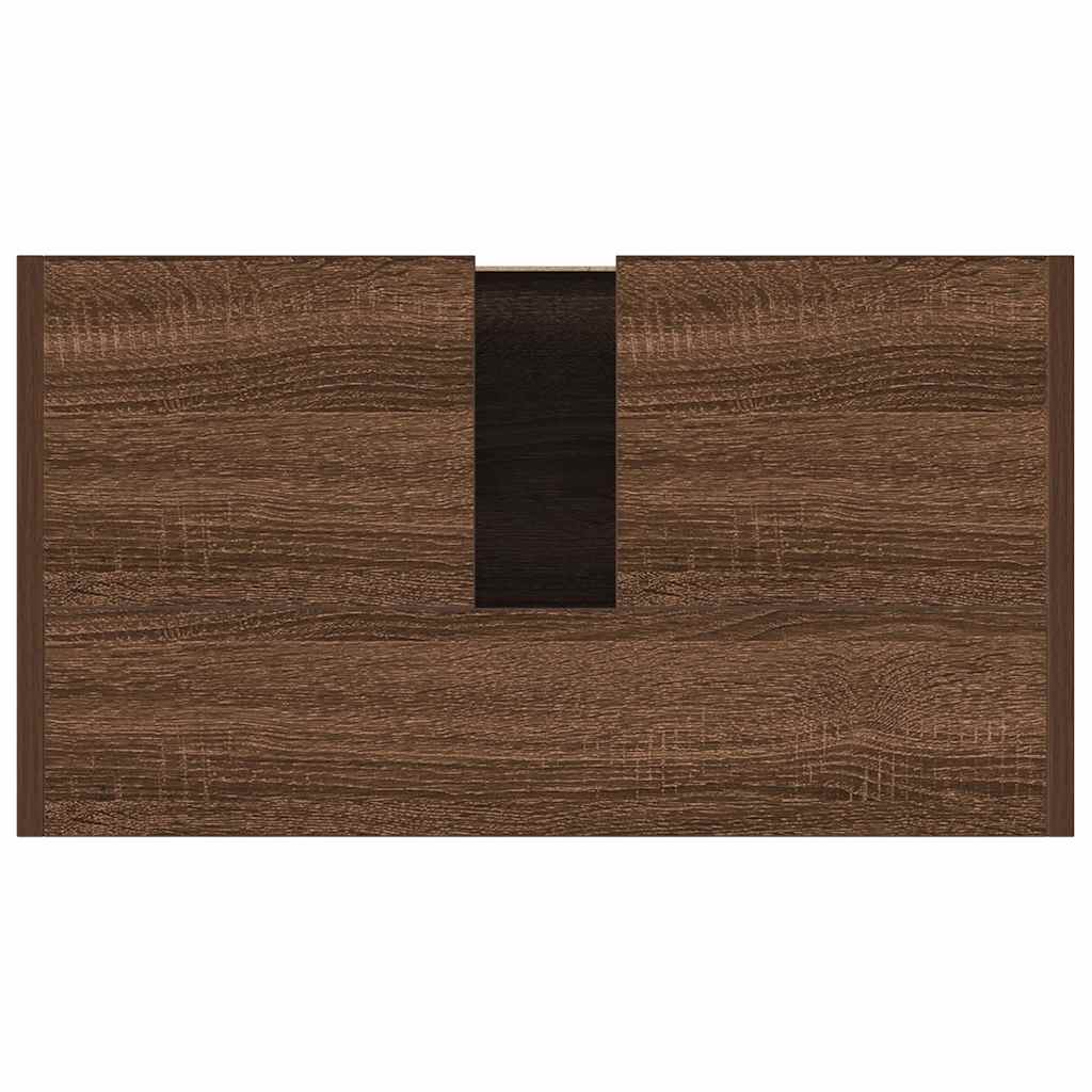 Badschrank Braun Eichen-Optik 60x33x61 cm Holzwerkstoff