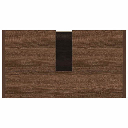Badschrank Braun Eichen-Optik 60x33x61 cm Holzwerkstoff