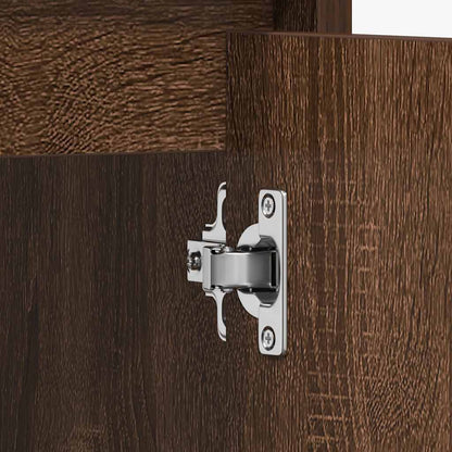 Badschrank Braun Eichen-Optik 60x33x61 cm Holzwerkstoff
