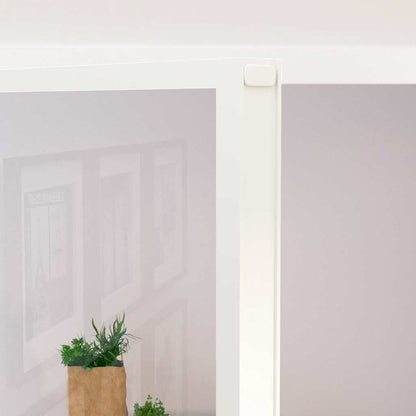 Innentür Weiß 83x201,5 cm Hartglas & Aluminium Schlank