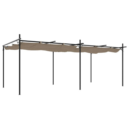 Pergola mit Schiebedach Taupe 589x292x230 cm