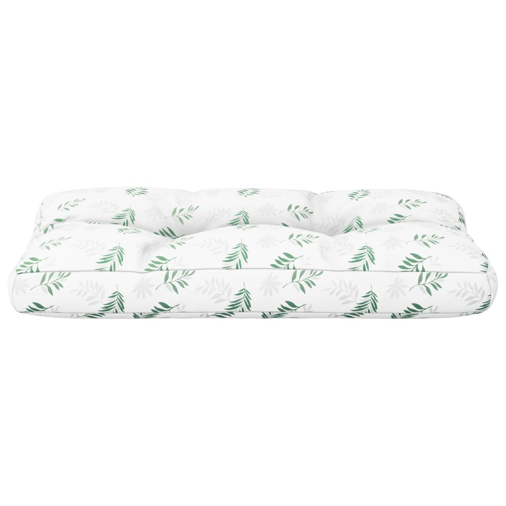 Palettenkissen Blattmuster 80x40x12 cm Stoff