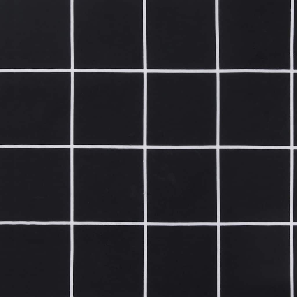 Palettenkissen 2-tlg. Schwarz Karomuster Stoff