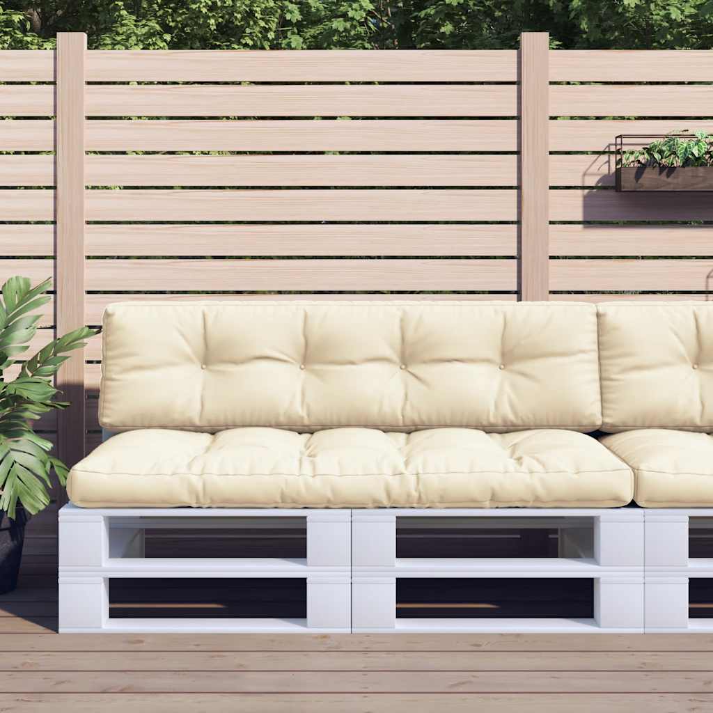 Palettenkissen 2-tlg. Creme Stoff