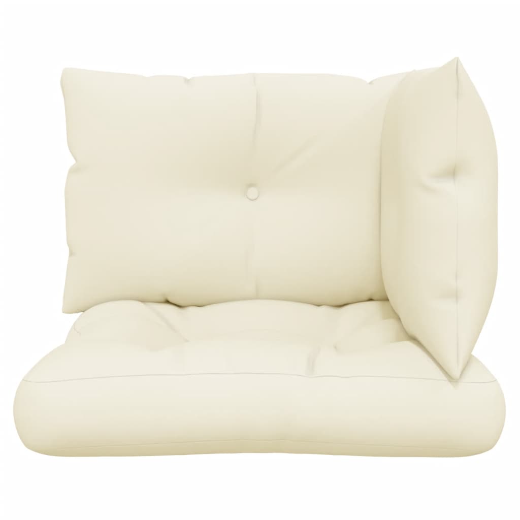 Palettenkissen 3-tlg. Creme Stoff