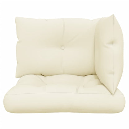 Palettenkissen 3-tlg. Creme Stoff