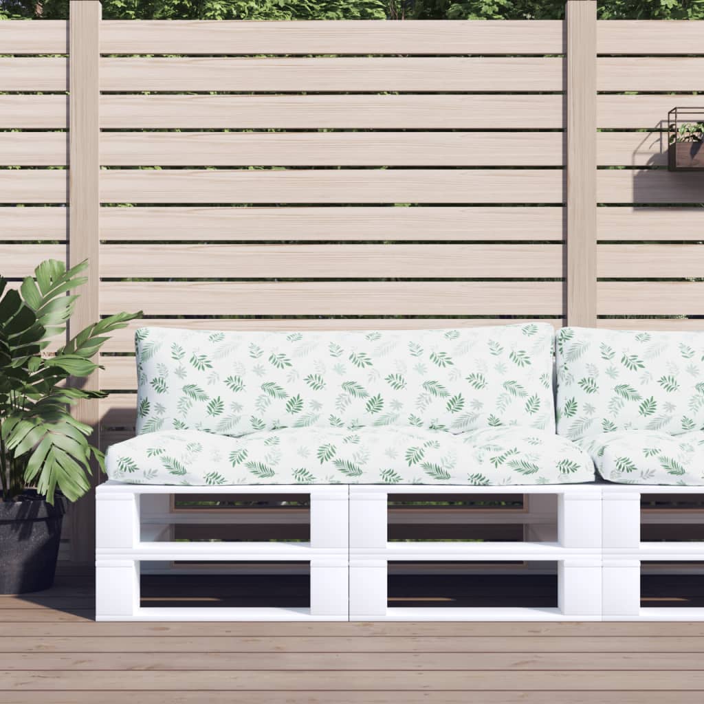 Palettenkissen 2 Stk. Blattmuster Oxford-Gewebe