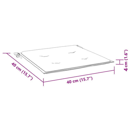 Gartenstuhl-Kissen 4 Stk. Türkis 40x40x4 cm Stoff