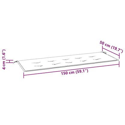Gartenbank-Auflage Rosa 150x50x4 cm Oxford-Gewebe