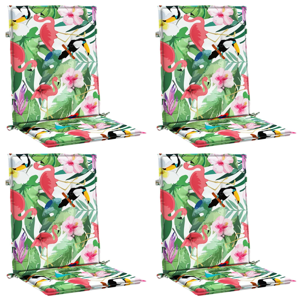 Niedriglehner-Auflagen 4 Stk. Mehrfarbig Stoff