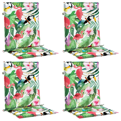 Niedriglehner-Auflagen 4 Stk. Mehrfarbig Stoff