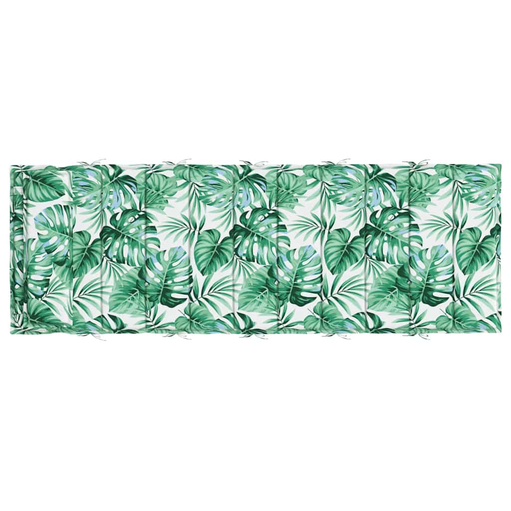Sonnenliegen-Auflage Blattmuster 180x60x4 cm Oxford-Gewebe