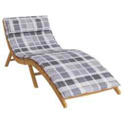 Sonnen-Lounger Kissen Grau 180 x 60 x 4 cm Oxford-Stoff