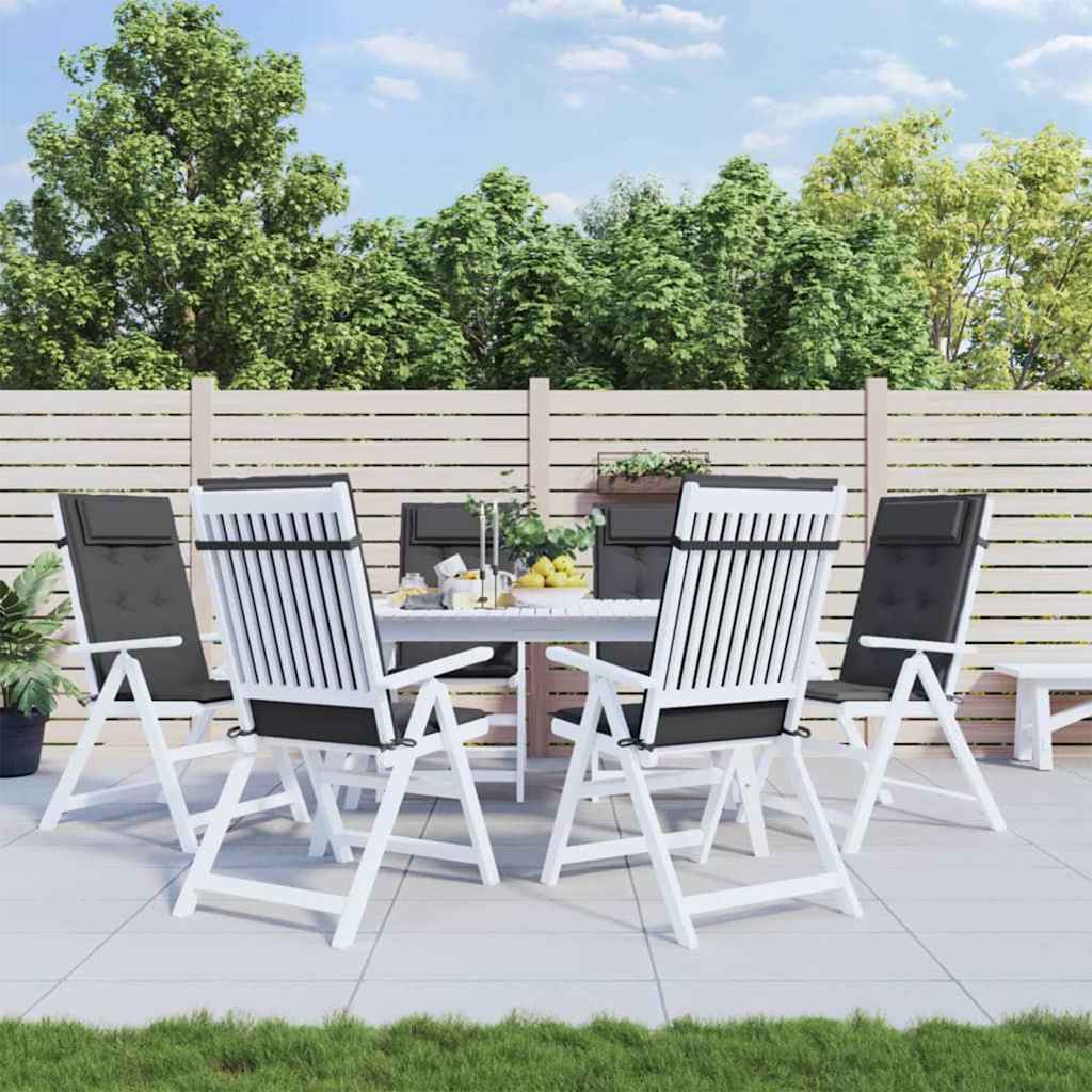 Hochlehner-Auflagen 6 Stk. Anthrazit Oxford-Gewebe