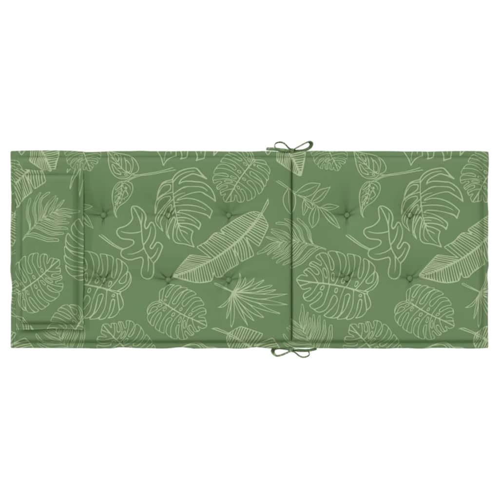 Hochlehner-Auflagen 2 Stk. Blattmuster Oxford-Gewebe