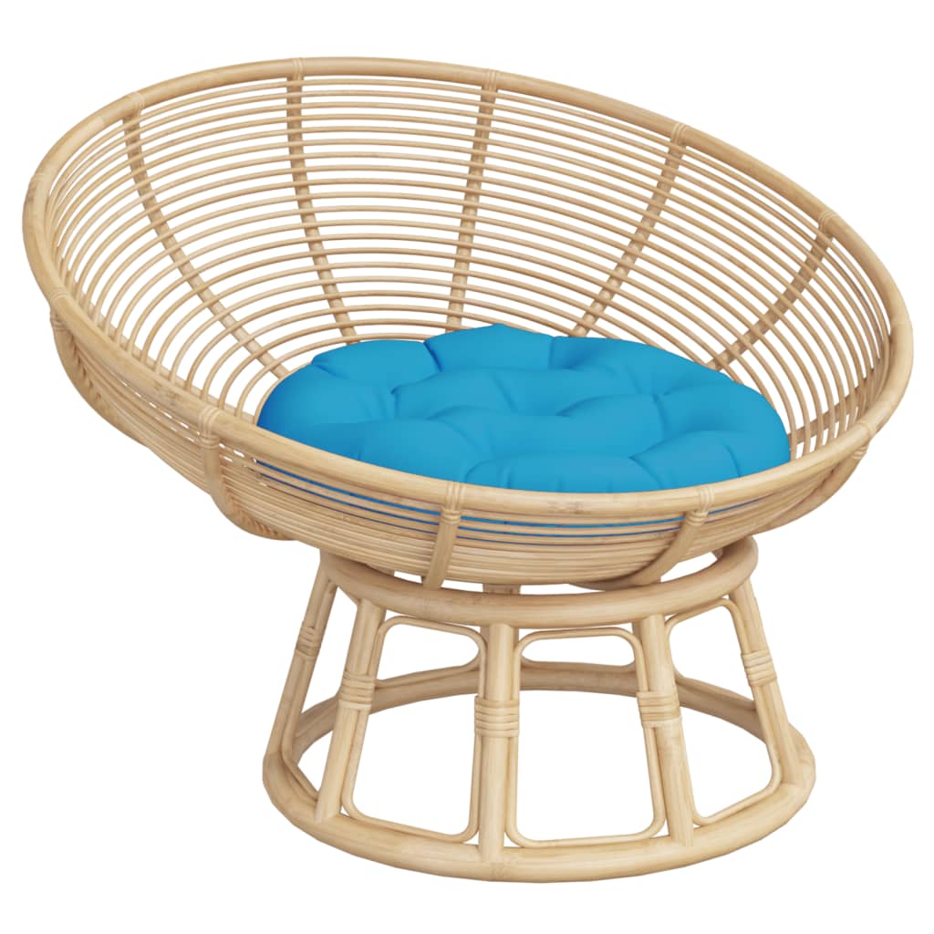 Kissen Rund Hellblau Ø 60x11 cm Oxford-Gewebe