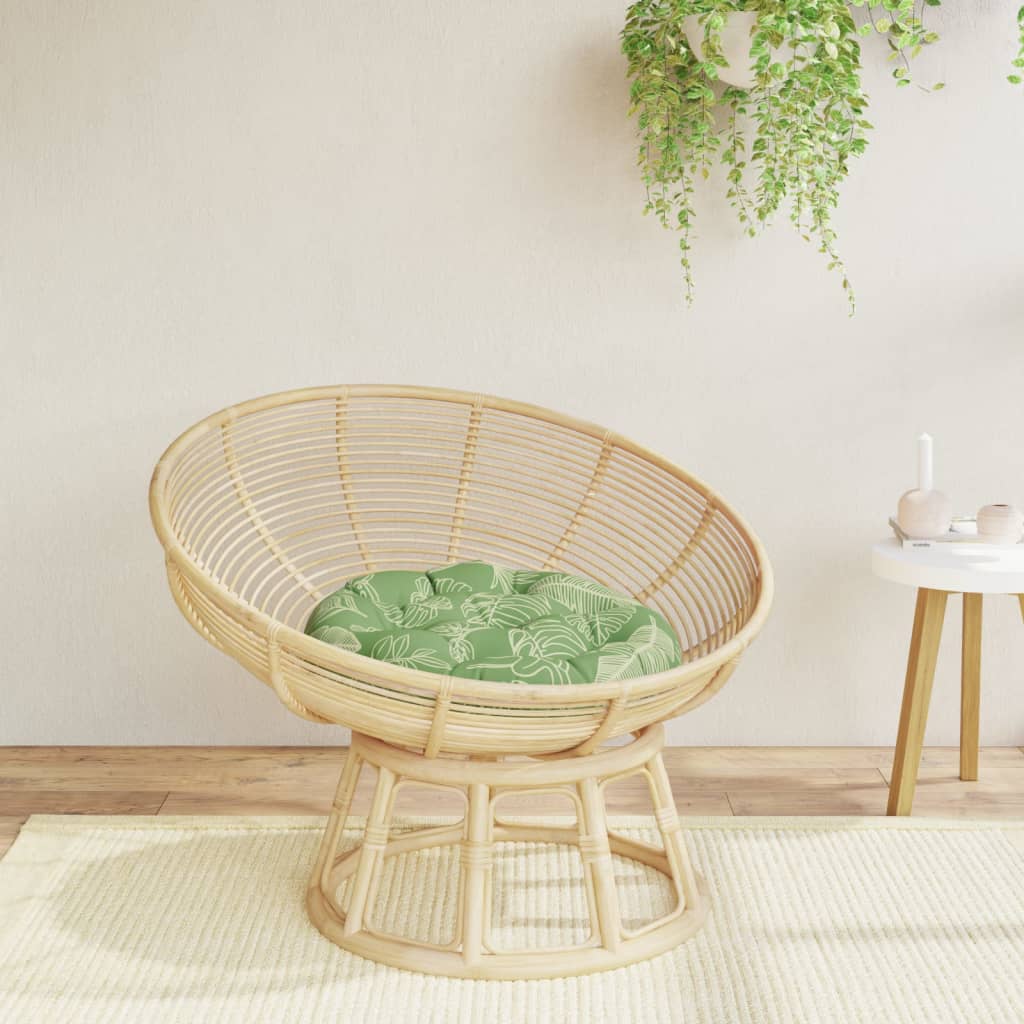 Kissen Rund Blattmuster Ø 60x11 cm Oxford-Gewebe