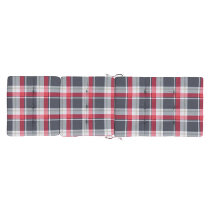 Liegestuhl-Auflagen 2 Stk. Rot Karomuster Oxford-Gewebe