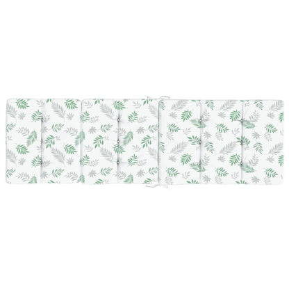 Liegestuhl-Auflagen 2 Stk. Blattmuster Oxford-Gewebe