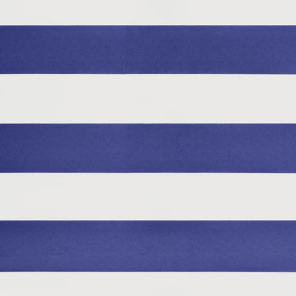 Markise Einziehbar Blau und Weiß 5x3 m Stoff und Aluminium