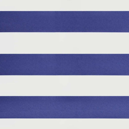 Elektrische Markise mit Kurbel Blau und Weiß 5x3 m