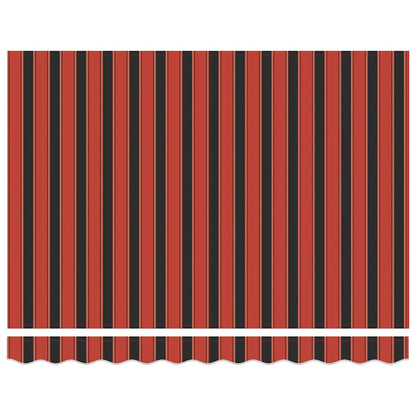 Markise Einziehbar Orange und Braun 3x2,5 m Stoff und Aluminium