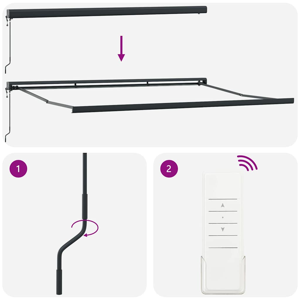 Markise Einziehbar Gelb und Weiß 4x3 m Stoff und Aluminium