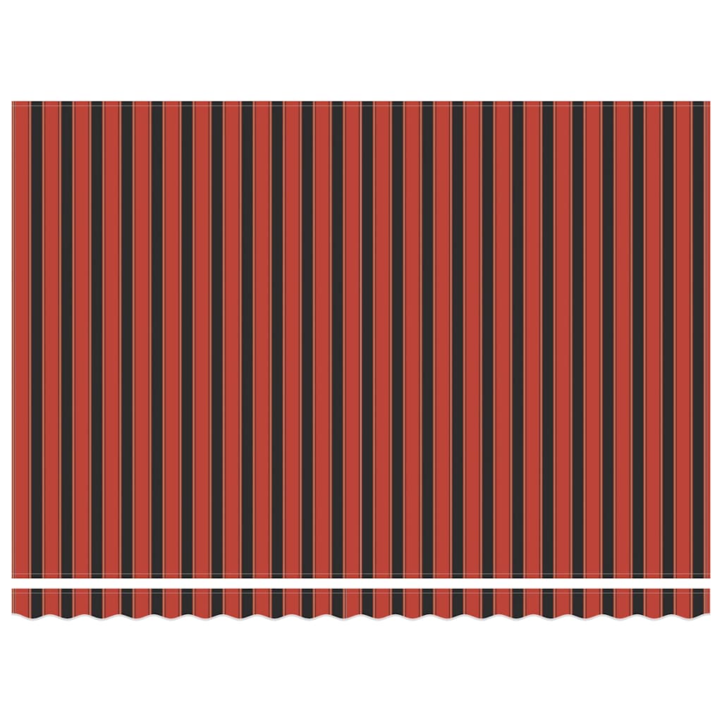 Markise Einziehbar Orange und Braun 4,5x3 m Stoff und Aluminium