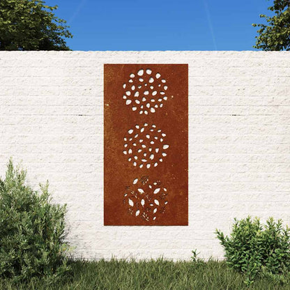 Garten-Wanddeko 105x55 cm Cortenstahl Blatt-Design