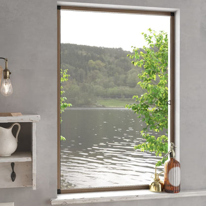 Insektenschutz für Fenster Braun 90x120 cm