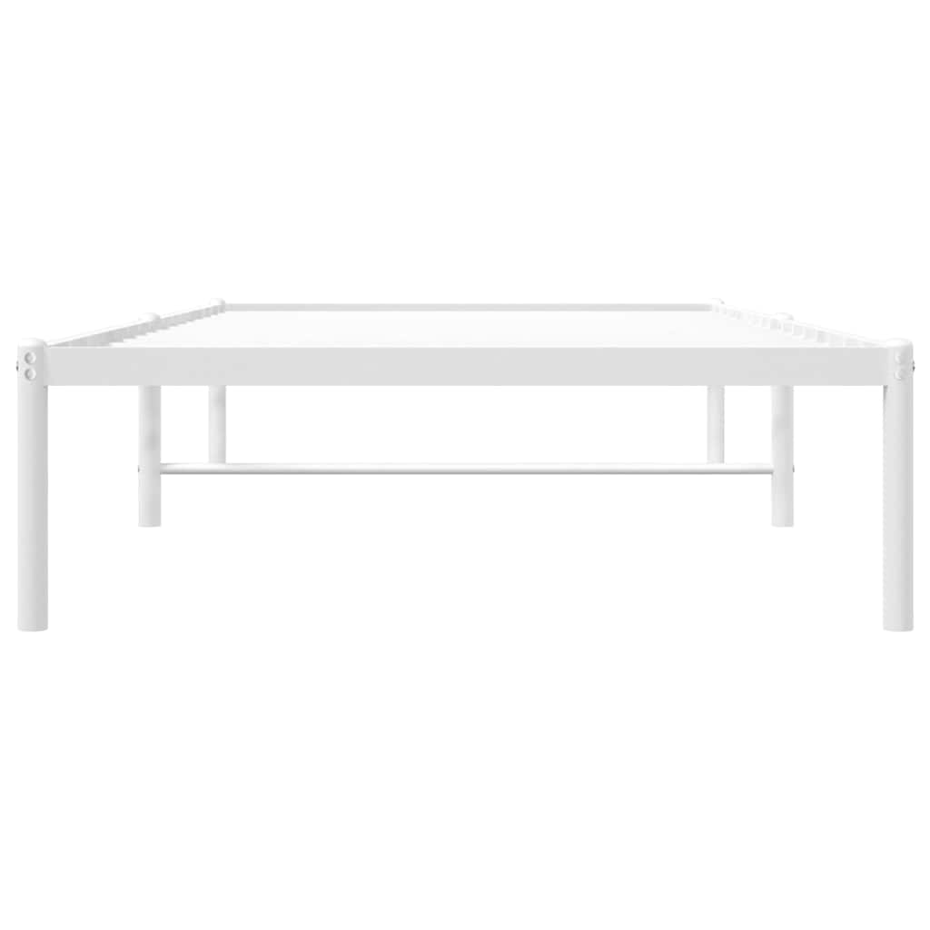 Bettgestell Metall Weiß 90x200 cm