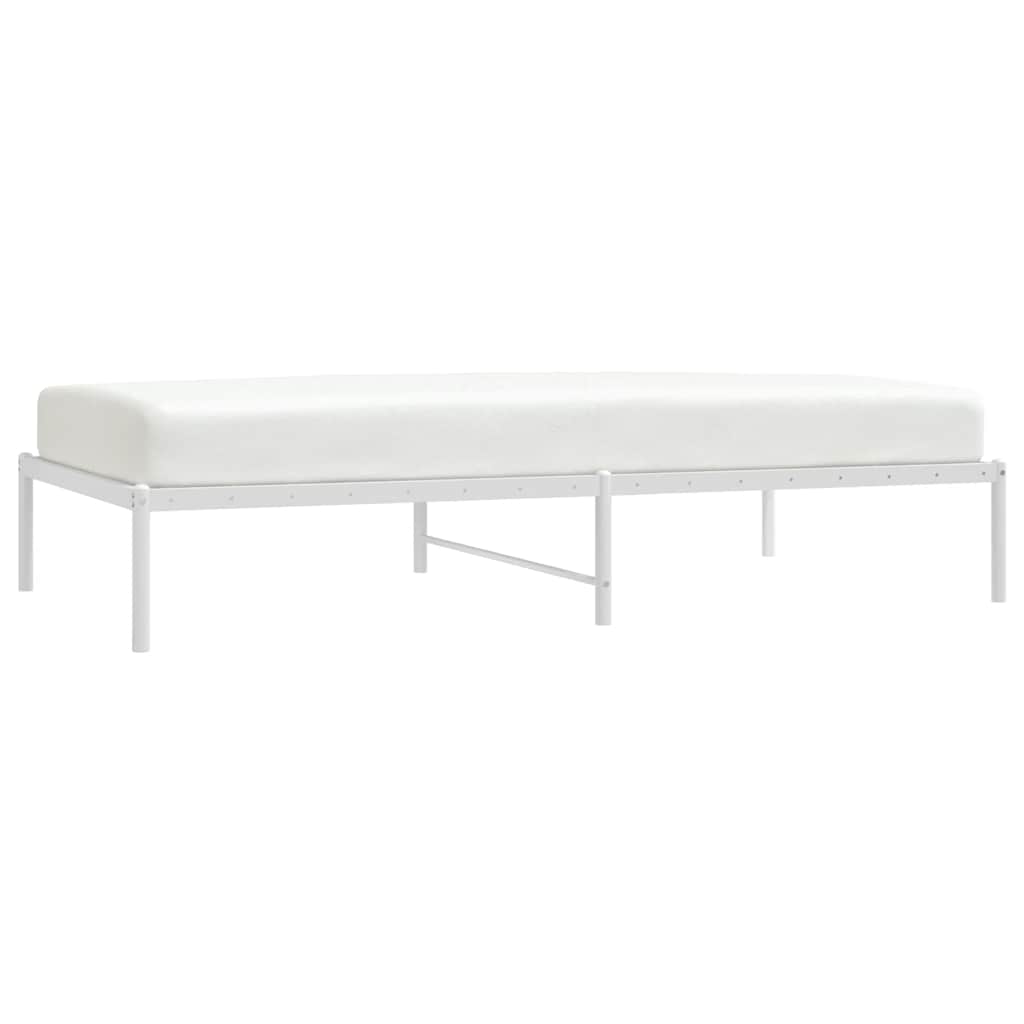 Bettgestell Metall Weiß 100x190 cm