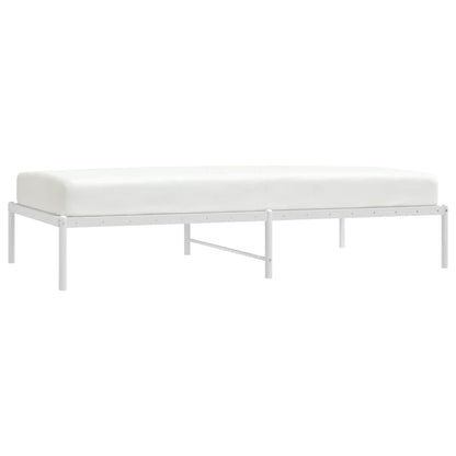 Bettgestell Metall Weiß 100x190 cm