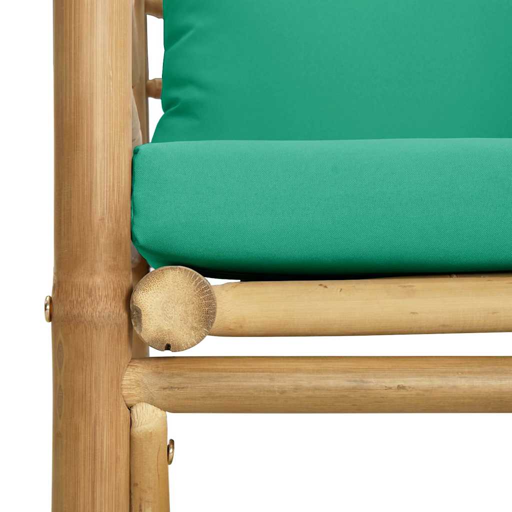 Gartensessel mit Grünen Kissen Bambus