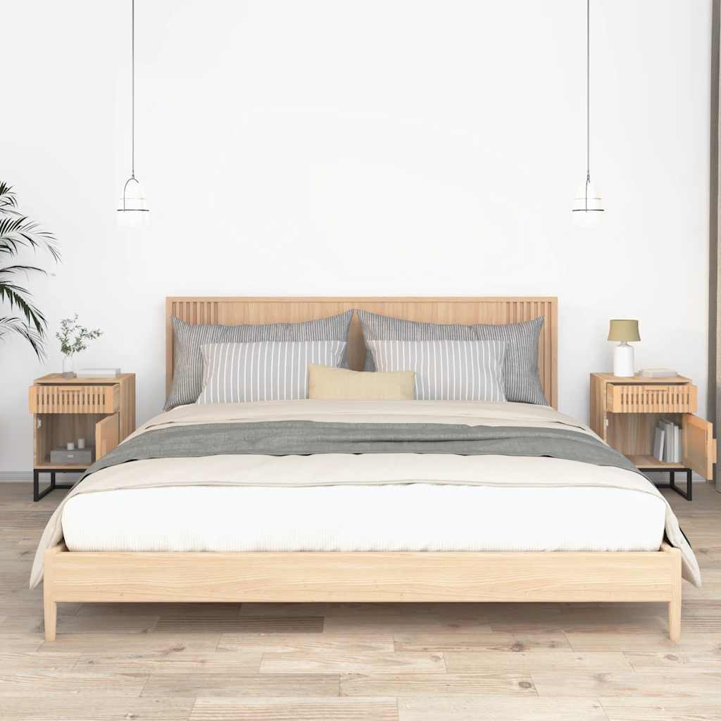 Nachttische 2 Stk. 40x30x55,5 cm Holzwerkstoff & Eisen