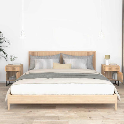 Nachttische 2 Stk. 40x30x55,5 cm Holzwerkstoff & Eisen