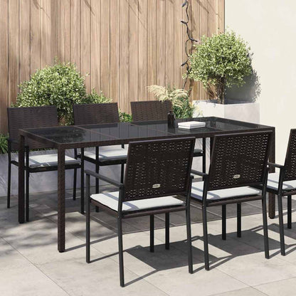 Gartentisch Braun 190 x 90 x 75 cm Poly-Rattan