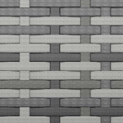 Gartensofa 3-Sitzer mit Kissen Grau Poly Rattan