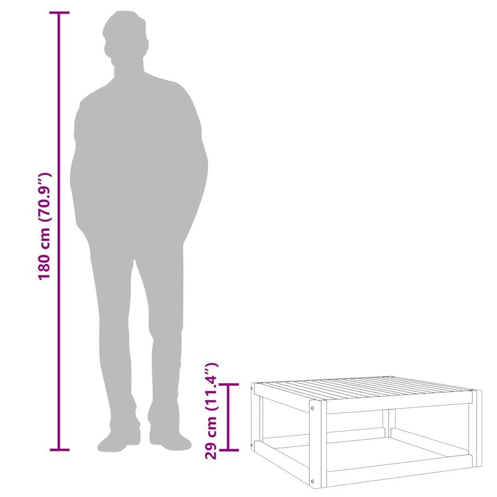 Couchtisch 68x68x29 cm Massivholz Akazie