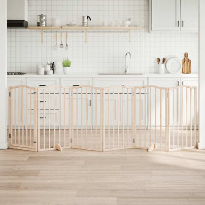 Hundegitter mit Tür Faltbar 6 Paneele 300 cm Pappelholz