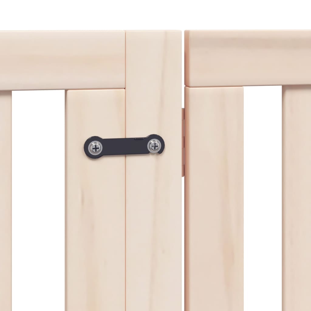 Hundegitter mit Tür Faltbar 4 Paneele 320 cm Pappelholz