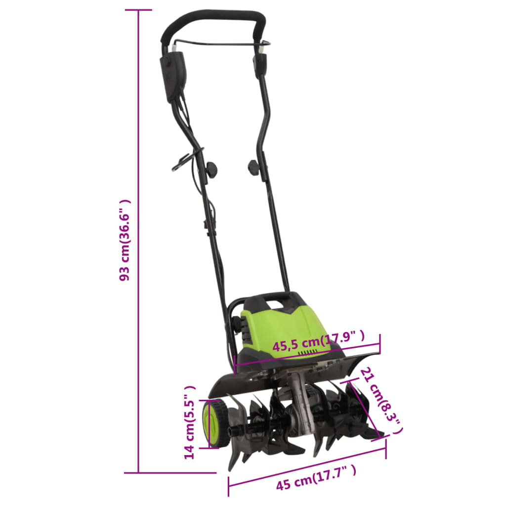 Gartenfräse mit 6 Fräsmessern Elektrisch 1500W