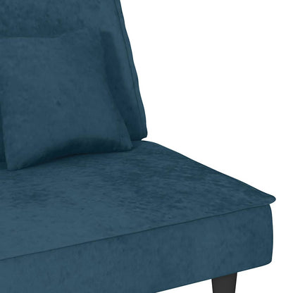 Schlafsofa Blau Samt